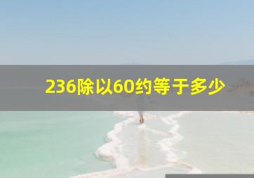 236除以60约等于多少