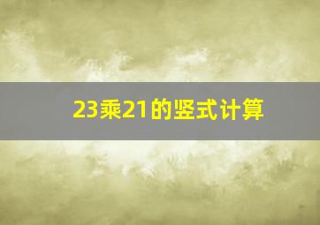 23乘21的竖式计算