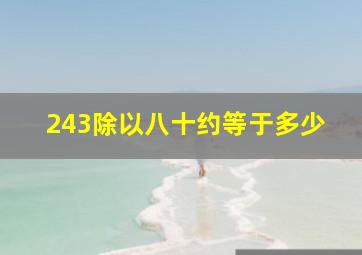 243除以八十约等于多少