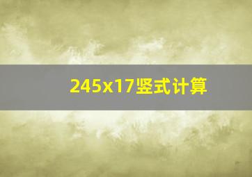 245x17竖式计算