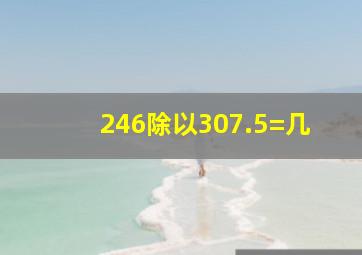 246除以307.5=几