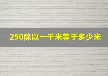 250除以一千米等于多少米