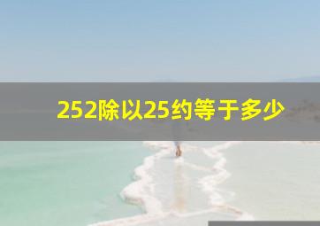 252除以25约等于多少