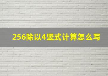 256除以4竖式计算怎么写