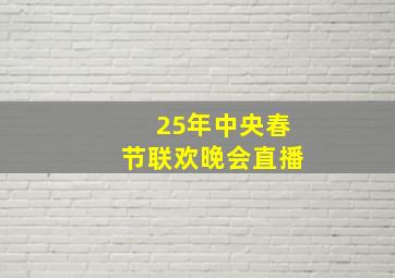 25年中央春节联欢晚会直播