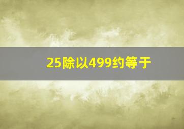 25除以499约等于