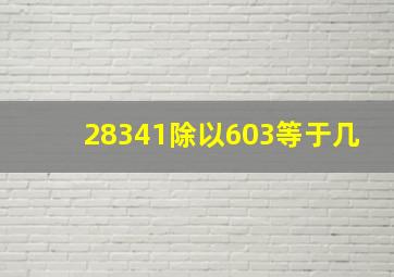 28341除以603等于几