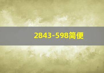 2843-598简便