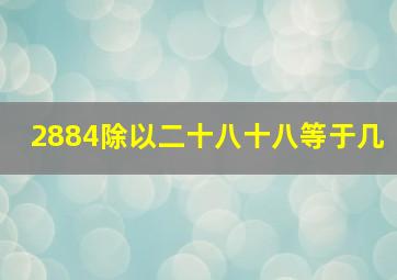 2884除以二十八十八等于几