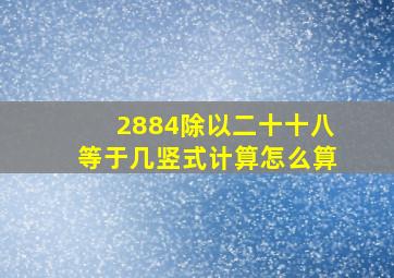 2884除以二十十八等于几竖式计算怎么算