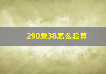 290乘38怎么验算