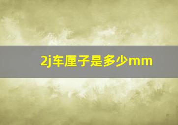 2j车厘子是多少mm