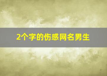 2个字的伤感网名男生