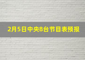 2月5日中央8台节目表预报