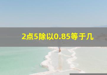 2点5除以0.85等于几