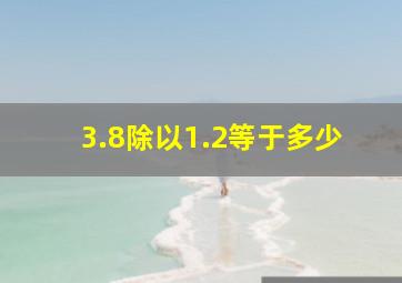 3.8除以1.2等于多少