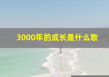 3000年的成长是什么歌