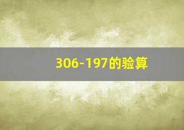 306-197的验算