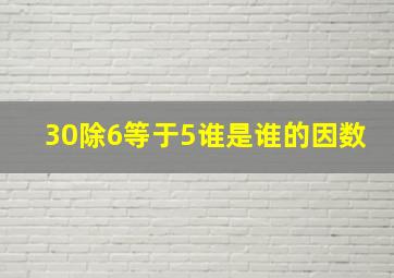 30除6等于5谁是谁的因数