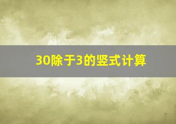 30除于3的竖式计算