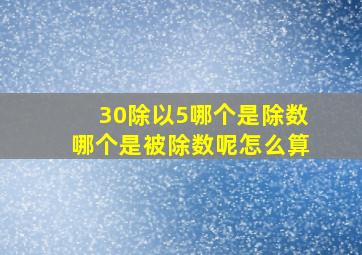 30除以5哪个是除数哪个是被除数呢怎么算