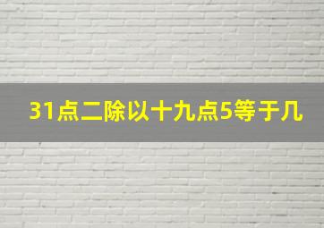 31点二除以十九点5等于几