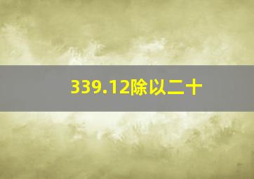 339.12除以二十