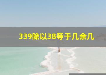 339除以38等于几余几