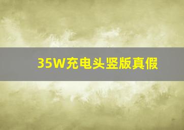 35W充电头竖版真假