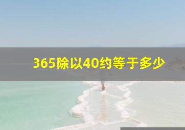 365除以40约等于多少