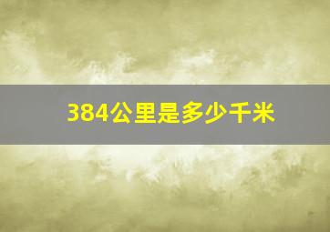 384公里是多少千米