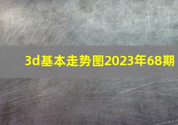 3d基本走势图2023年68期