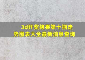 3d开奖结果第十期走势图表大全最新消息查询