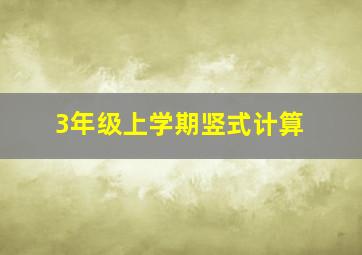 3年级上学期竖式计算