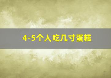 4-5个人吃几寸蛋糕