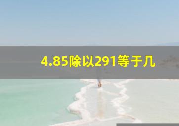 4.85除以291等于几