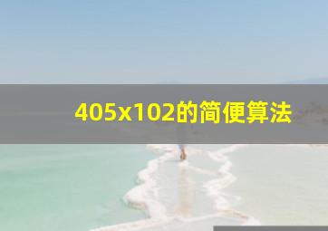 405x102的简便算法