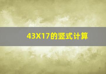 43X17的竖式计算