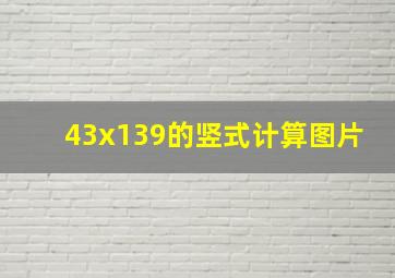 43x139的竖式计算图片