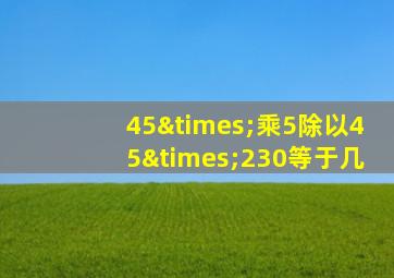 45×乘5除以45×230等于几