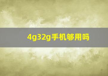 4g32g手机够用吗