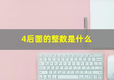 4后面的整数是什么