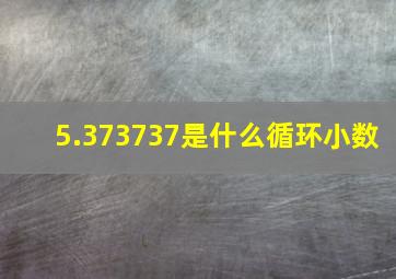 5.373737是什么循环小数