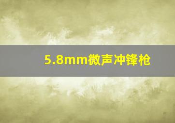 5.8mm微声冲锋枪