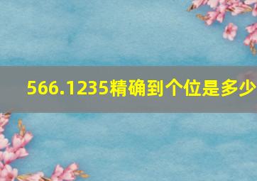 566.1235精确到个位是多少