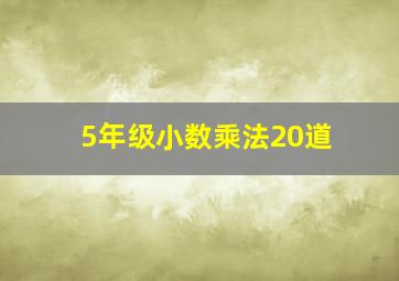 5年级小数乘法20道