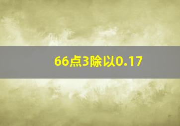 66点3除以0.17