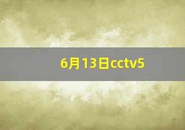 6月13日cctv5