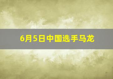 6月5日中国选手马龙