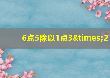 6点5除以1点3×2